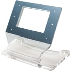 BPT - Supporto da tavolo in plexiglass 10 mm con cavo CAT5 3 m bianco e copertura morsetti lamina PMMA grigio metallizzato XTS 7KT-SUPPORTO DA TAVOLO XTS 7