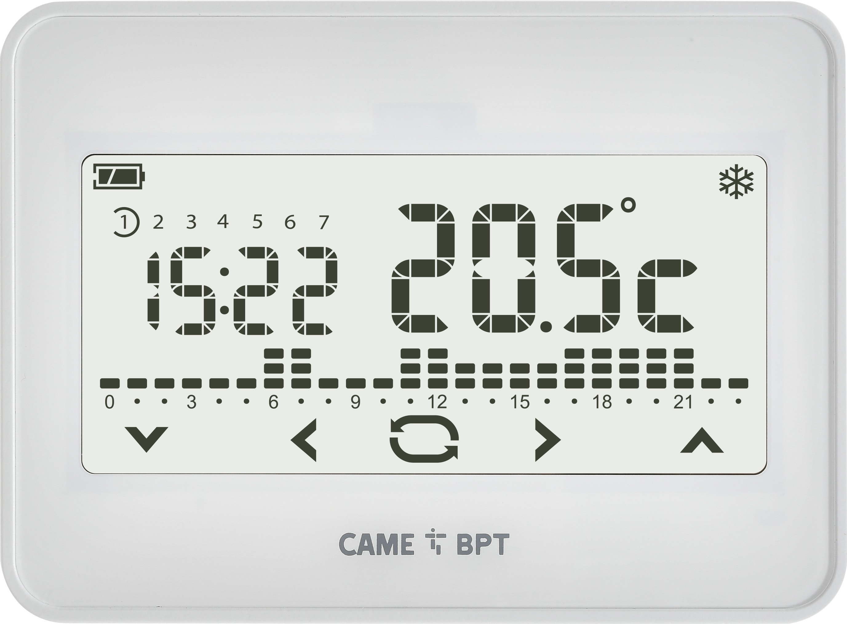BPT - Cronotermostato touch screen da parete bianco TH/550 WH 230 Vca.