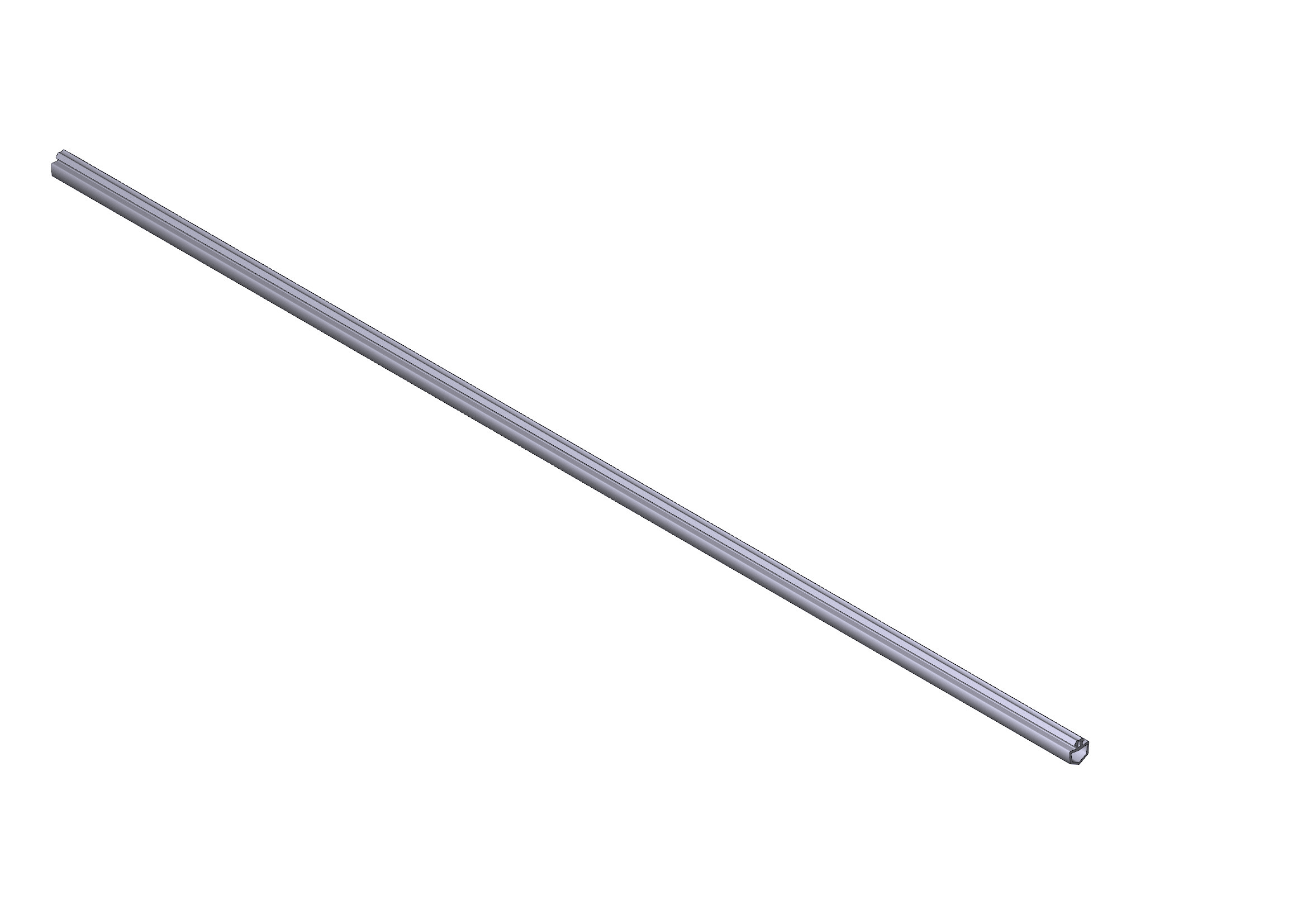 CAME - Ricambio profilo passivo lunghezza 3800 mm per asta in alluminio verniciato bianco.