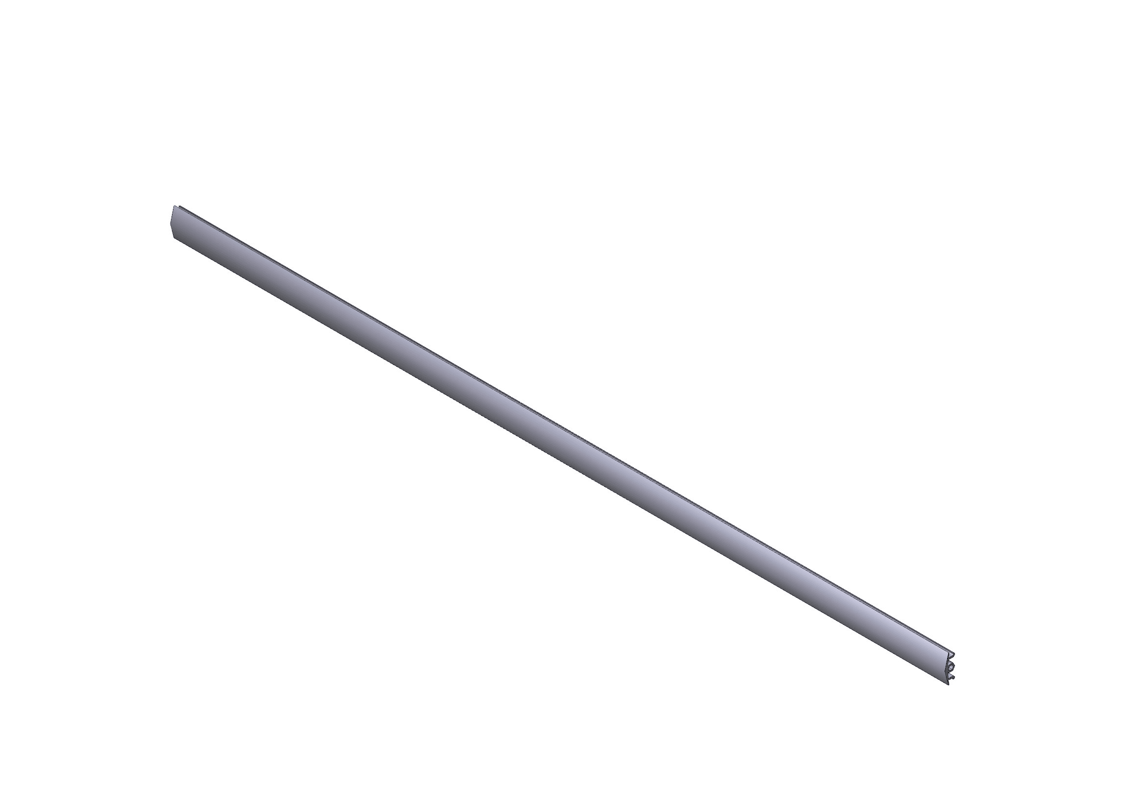 CAME - Confezione n°4 profili copricava lunghezza 2m per asta sezione tubolare alluminio.
