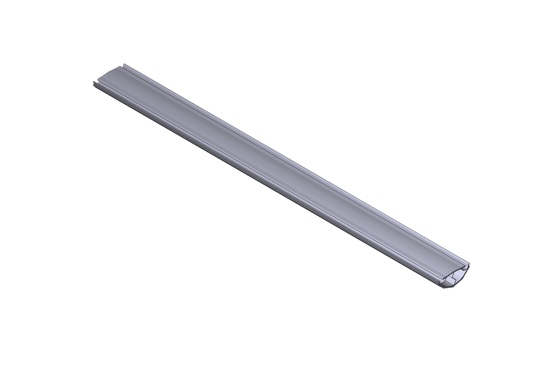 CAME - Profilo passivo lunghezza 4m, asta 90x60mm in alluminio verniciato bianco.