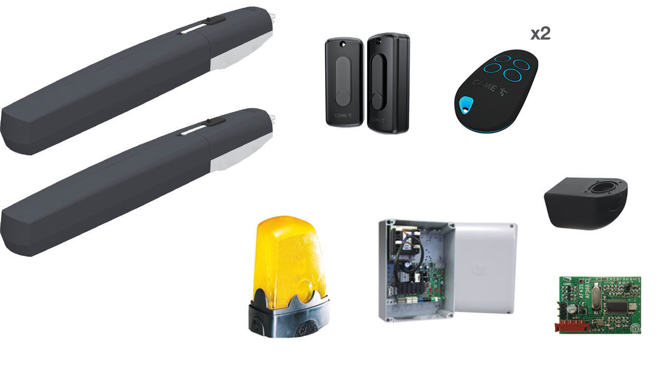 CAME - Kit pistone axi 2m 24v 2 mot - Lunghezza max anta 2m - Peso max anta 200kg.