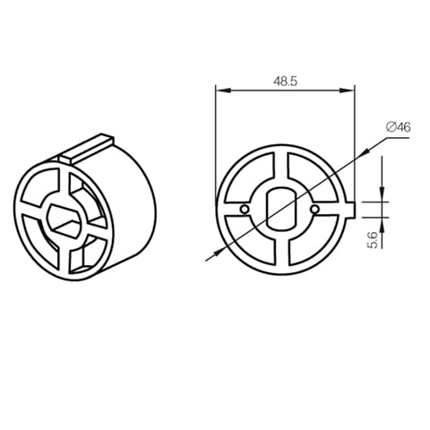 CAME - Tondo 50x1,5 mm con chiavetta Soprofen. 001YK5131