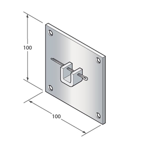 CAME - Supporto 100x100 mm con sella Q10.