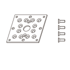 CAME - Piastra multiforo per MOM5, MOM6 e MO6. Dimensioni: 100 x 100 mm. 001YM0111