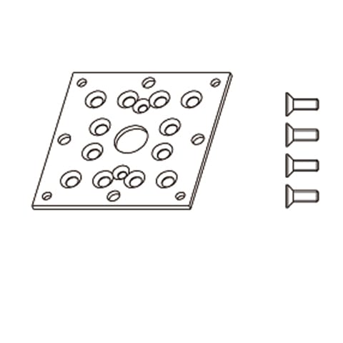 CAME - Piastra multiforo per MOM5, MOM6 e MO6. Dimensioni: 100 x 100 mm.