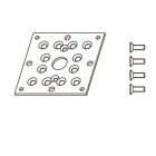 CAME - Piastra multiforo per MOM5, MOM6 e MO6. Dimensioni: 100 x 100 mm.