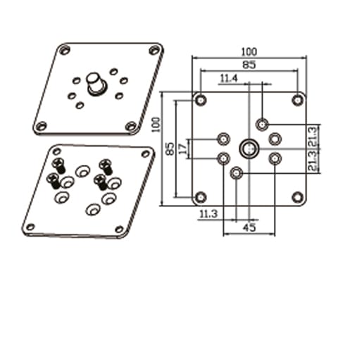 CAME - Piastra con perno per MOM5 e MO6.