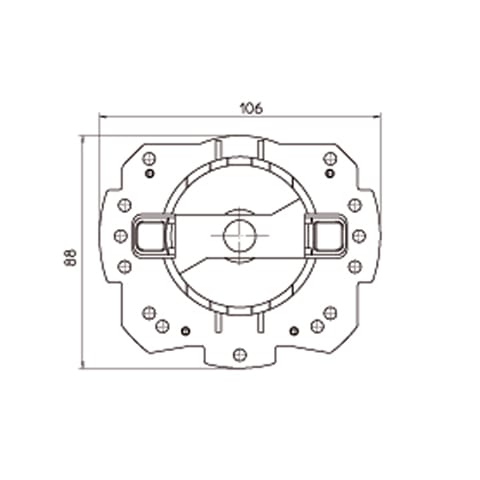 CAME - Supporto rapido MO 5 in plastica per fianchetto ZF max 20 Nm.