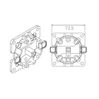 CAME - Supporto rapido MO con perno Q10 in plastica max 30 Nm interasse 48/60 mm. 001YM0114