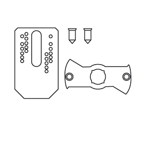 CAME - Piastra multiforo per fianchi con perno. 001YM0115