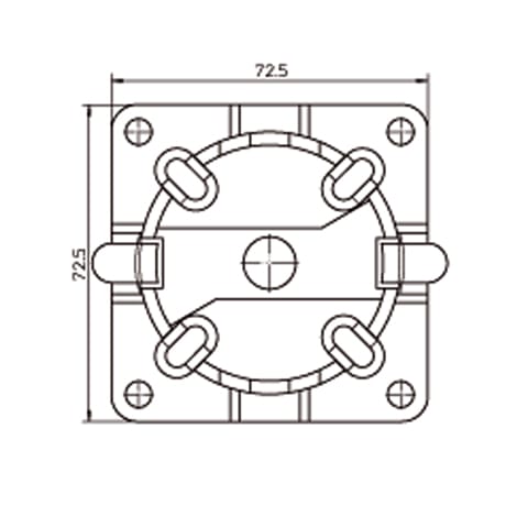 CAME - Aggancio rapido con foro in plastica max 20 Nm interasse 48/60 mm. 001YM0116