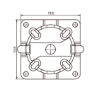 CAME - Aggancio rapido con foro in plastica max 20 Nm interasse 48/60 mm. 001YM0116