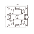 CAME - Aggancio rapido con foro in plastica max 20 Nm interasse 48/60 mm.