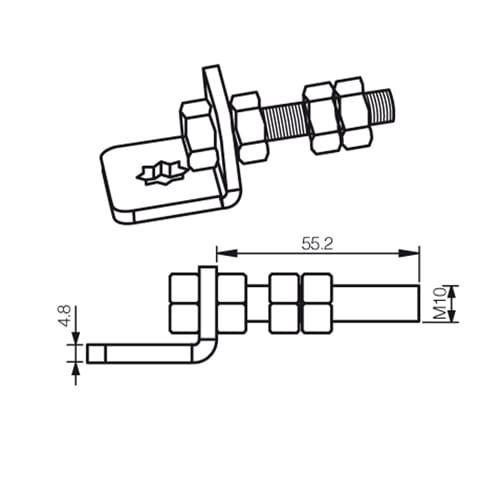 CAME - supporto a vite M10 sede stella 10. 001YM0146