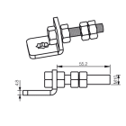CAME - supporto a vite M10 sede stella 10. 001YM0146