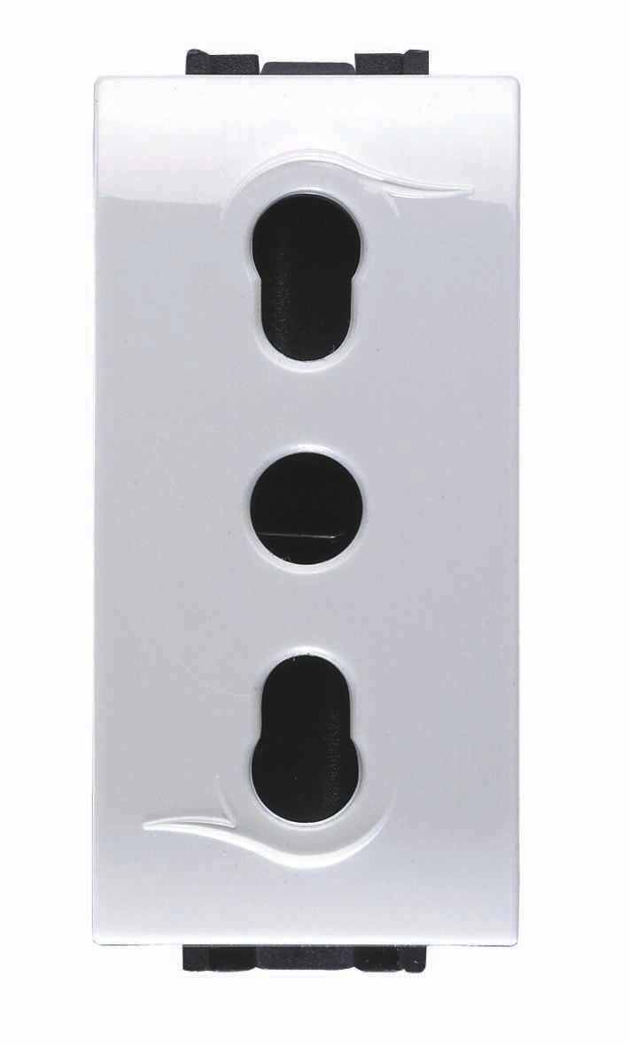 CANALPLAST - PRESA SICUREZZA 2P-10/16A+T BEU CP7679