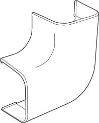 CANALPLAST - CURVA PIANA   90 MARRONE