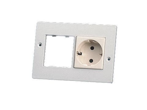 CANALPLAST - MOS.X2 SCHUKO TICINO TT B 9010