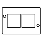 CANALPLAST - MOS.X2 SCHUKO TICINO TT GR