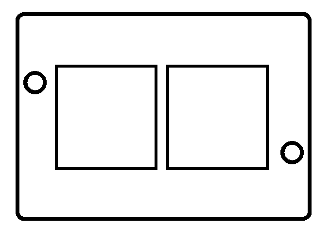 CANALPLAST - MOS.X2 SCHUKO VIMAR PLANA B 9010