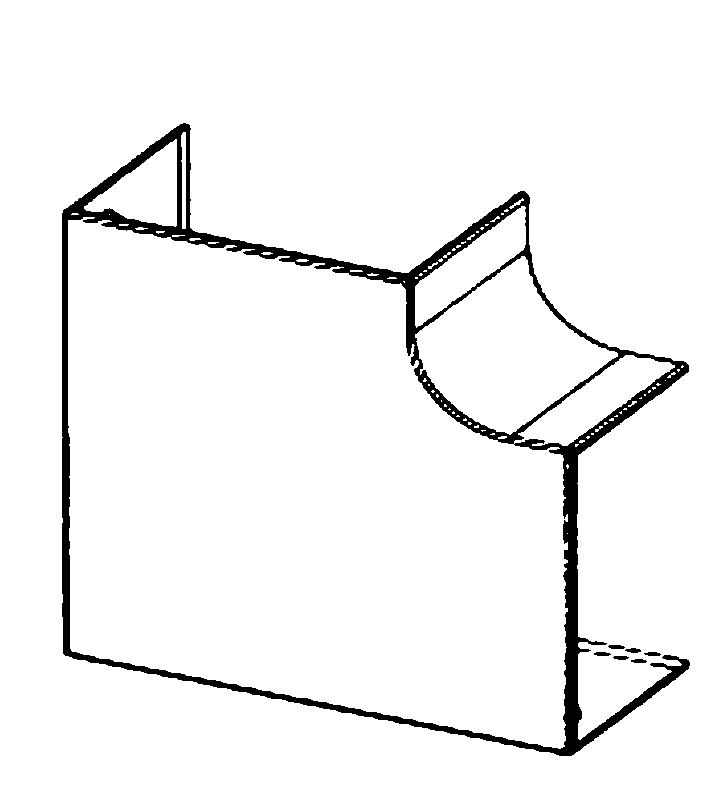 CANALPLAST - ANGOLO PIANO 160X50 B 9010
