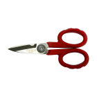 CANFOR UTENSILI - Forbici isolate lame diritte microdentate con inserto tagliacavo.