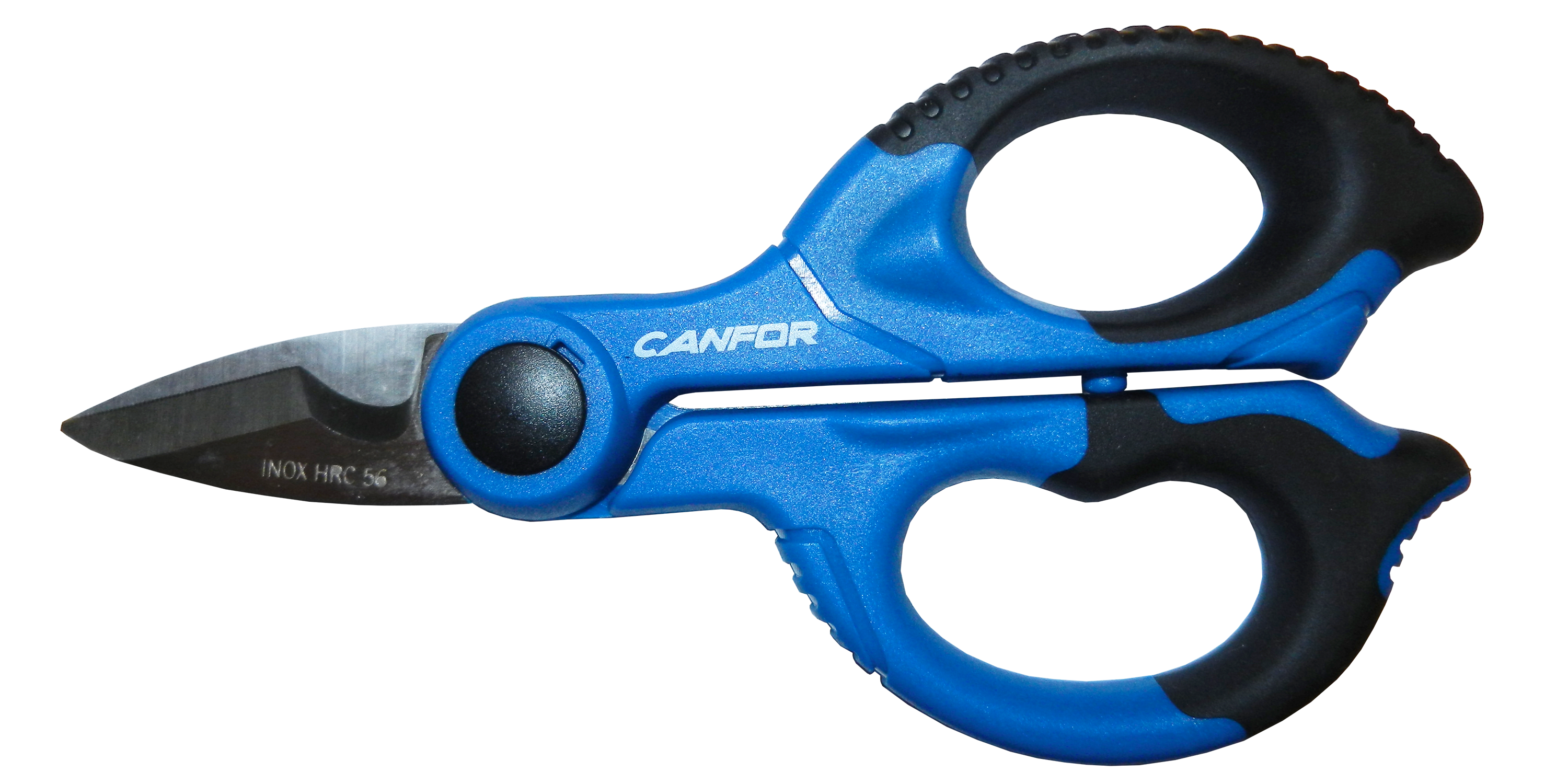 CANFOR UTENSILI - Forbici isolate bicolore lame dritte microdentate con inserto tagliacavo. 077/1