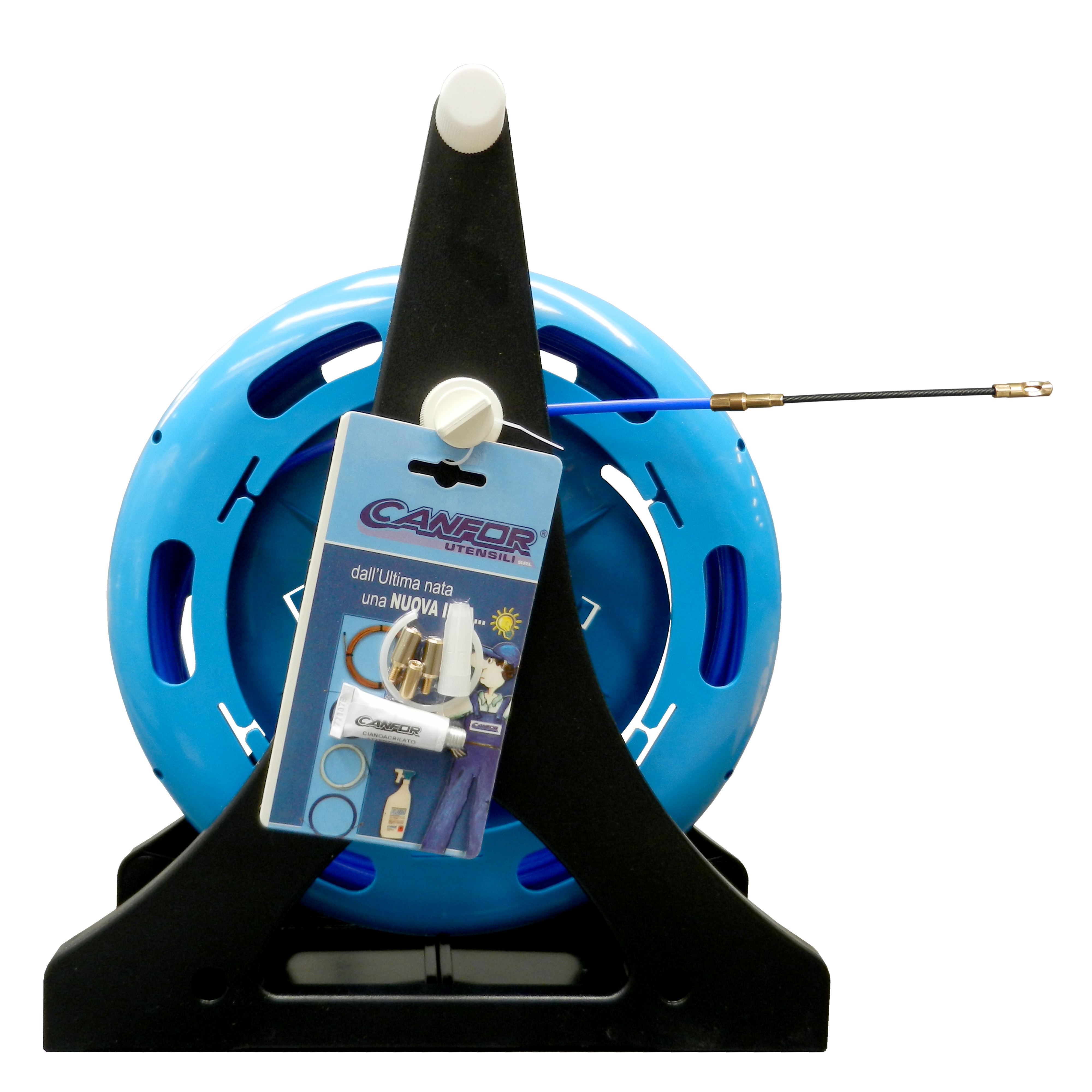 CANFOR UTENSILI - Sonda fibra di vetro ø 5 mm 15 m con aspo nel contenitore 651/08. 163/08/15