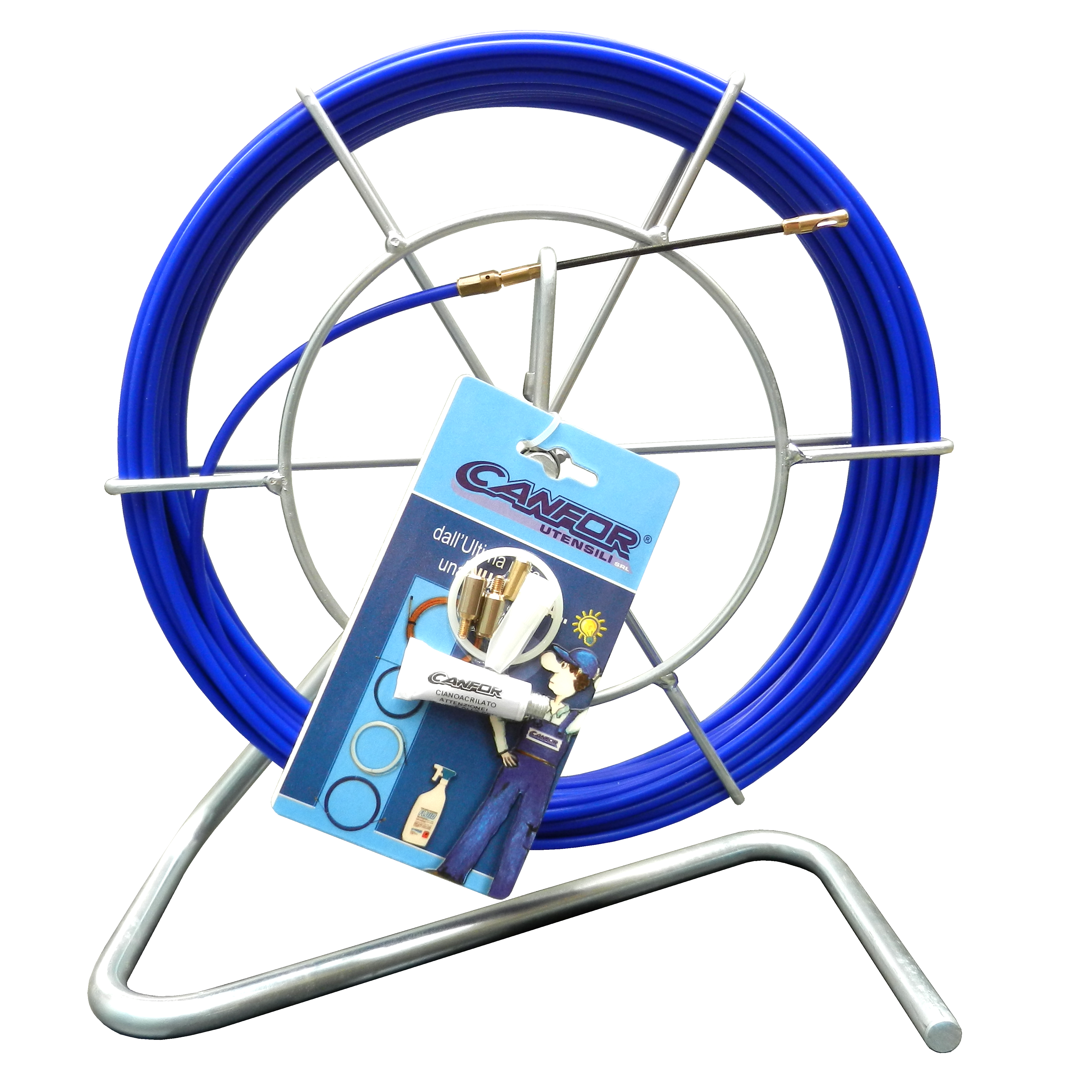 CANFOR UTENSILI - Sonda fibra di vetro ø 5 mm 25 m con aspo nel contenitore 651/11.