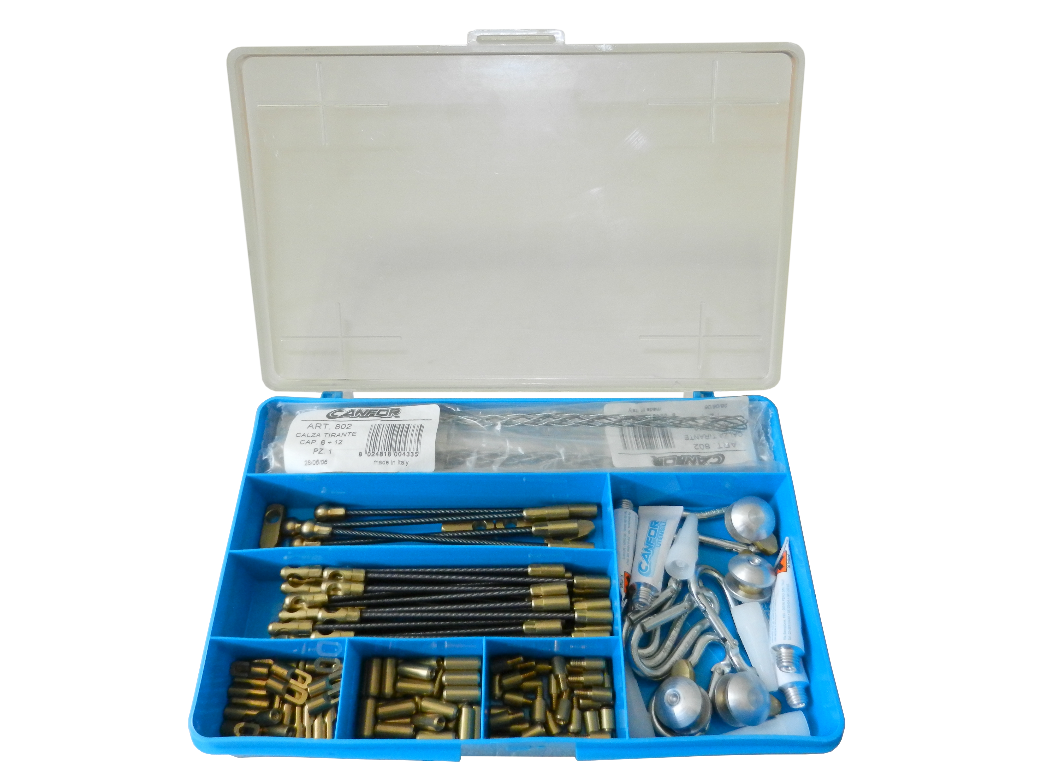 CANFOR UTENSILI - Scatola con 7 scomparti e accessori.