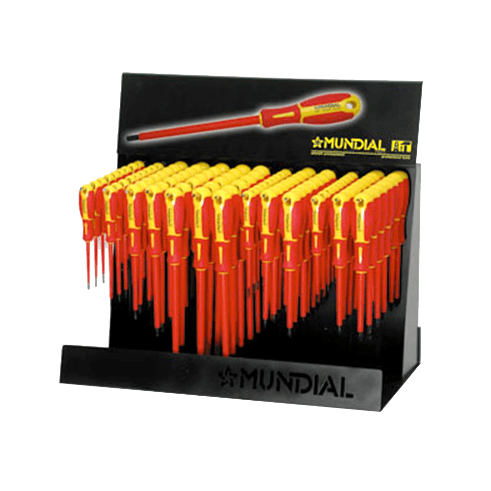 CANFOR UTENSILI - Espositore con 101 giraviti isolati.