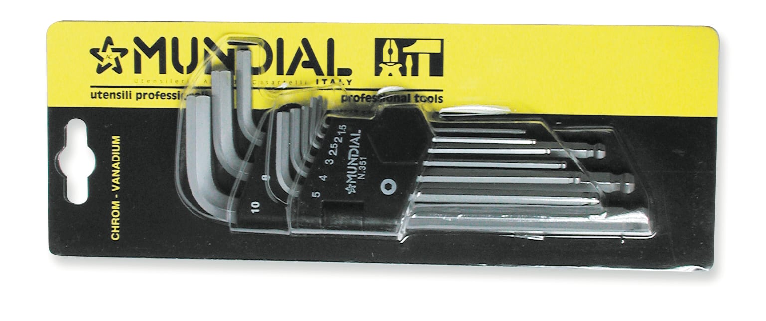 CANFOR UTENSILI - serie 9 chiavi esagonali estremita sferiche