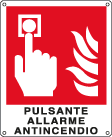 CARTELLI SEGNALATORI - CART.SICUR.PULSANTE ALLARME ANTINCENDIO