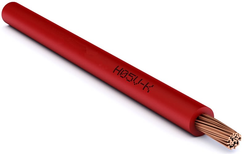 CAVI FORN. GENERICO - Cavo rosso H05V-K 0,75 mm² in matassa da 200 metri.