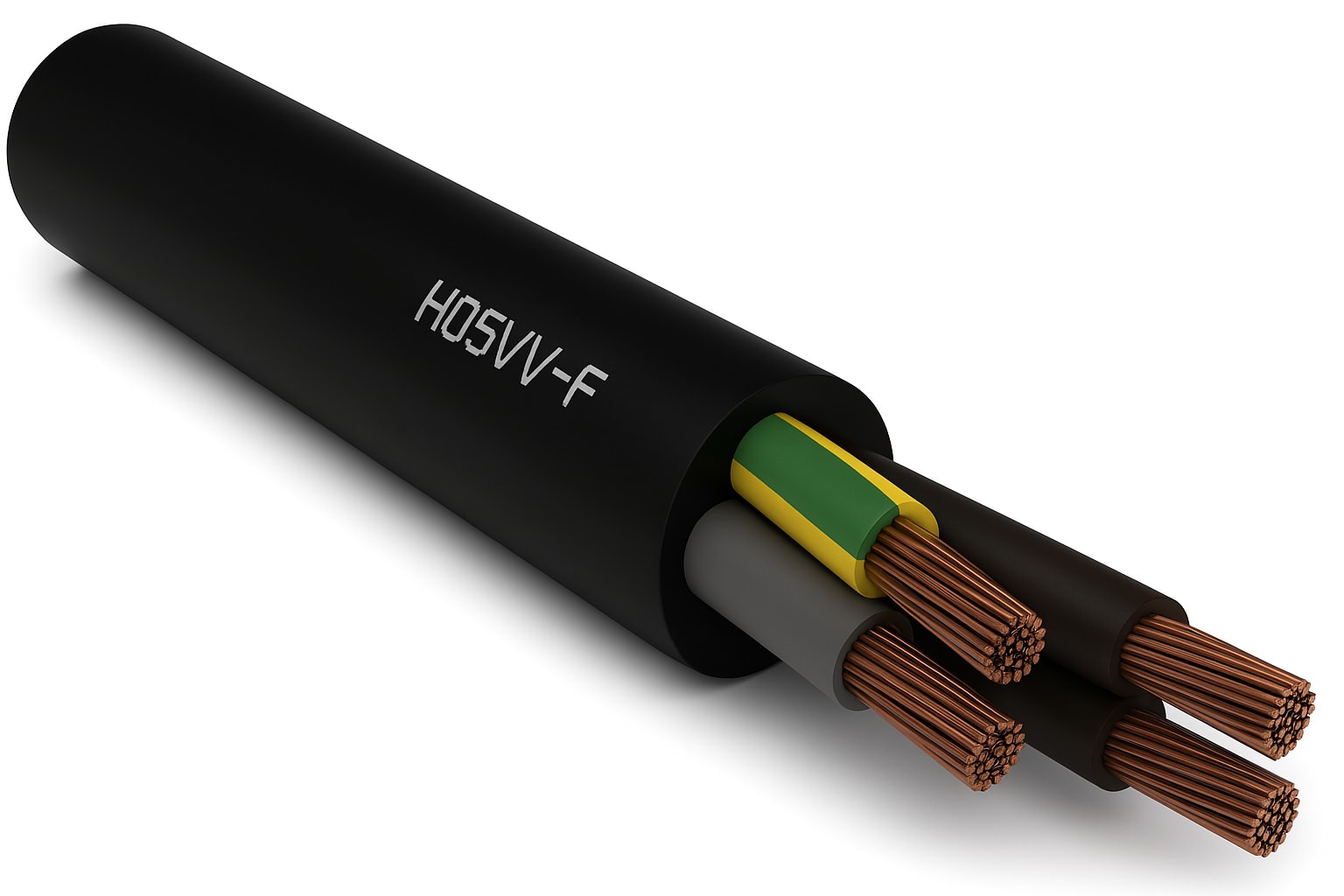 CAVI FORN. GENERICO - Cavo in vinilgomma nero H05VV-F 5 G 1 mm², matassa. 010541005190110