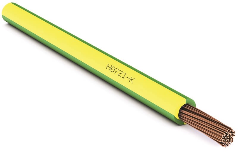 CAVI FORN. GENERICO - Cavo giallo verde H07Z1-K 1 x 10 mm² in matassa Trisecur G/V. 080310001290610