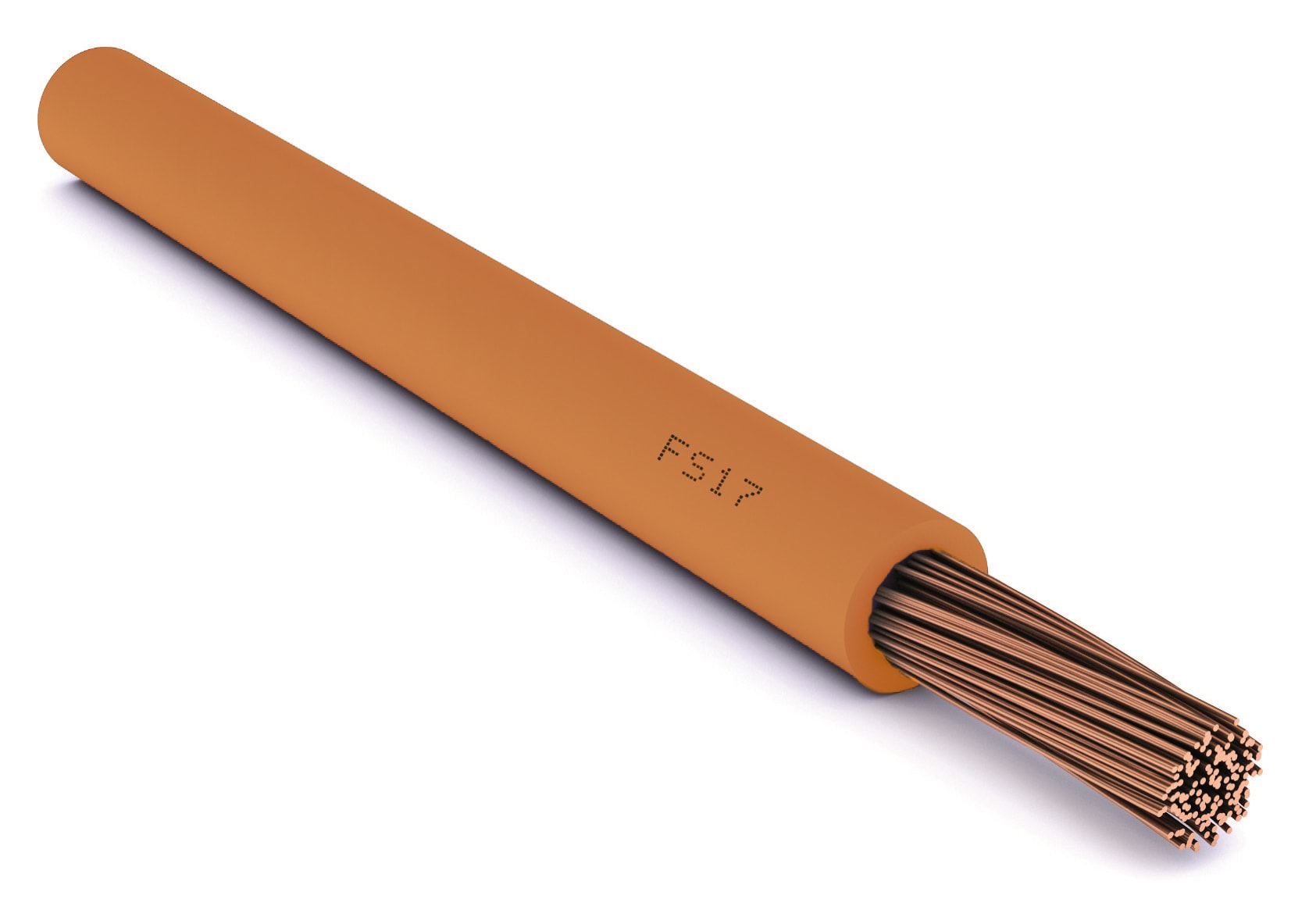 CAVI FORN. GENERICO - Cavo arancione FS17 1 x 1.5 mm² in matassa, ideale per installazioni elettriche fino a 750V.