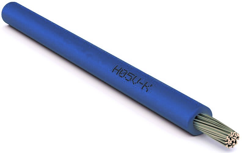 CAVI FORN. GENERICO - Cavo blu H05V-K 0,5 mm² in bobina per flessibilità e resistenza.