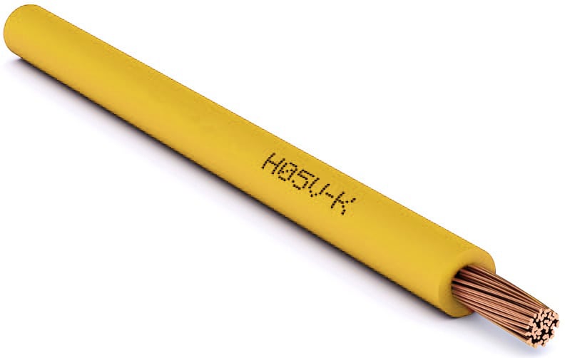 CAVI FORN. GENERICO - Cavo giallo H05V-K 0,5 mm² in matassa da 200 metri.