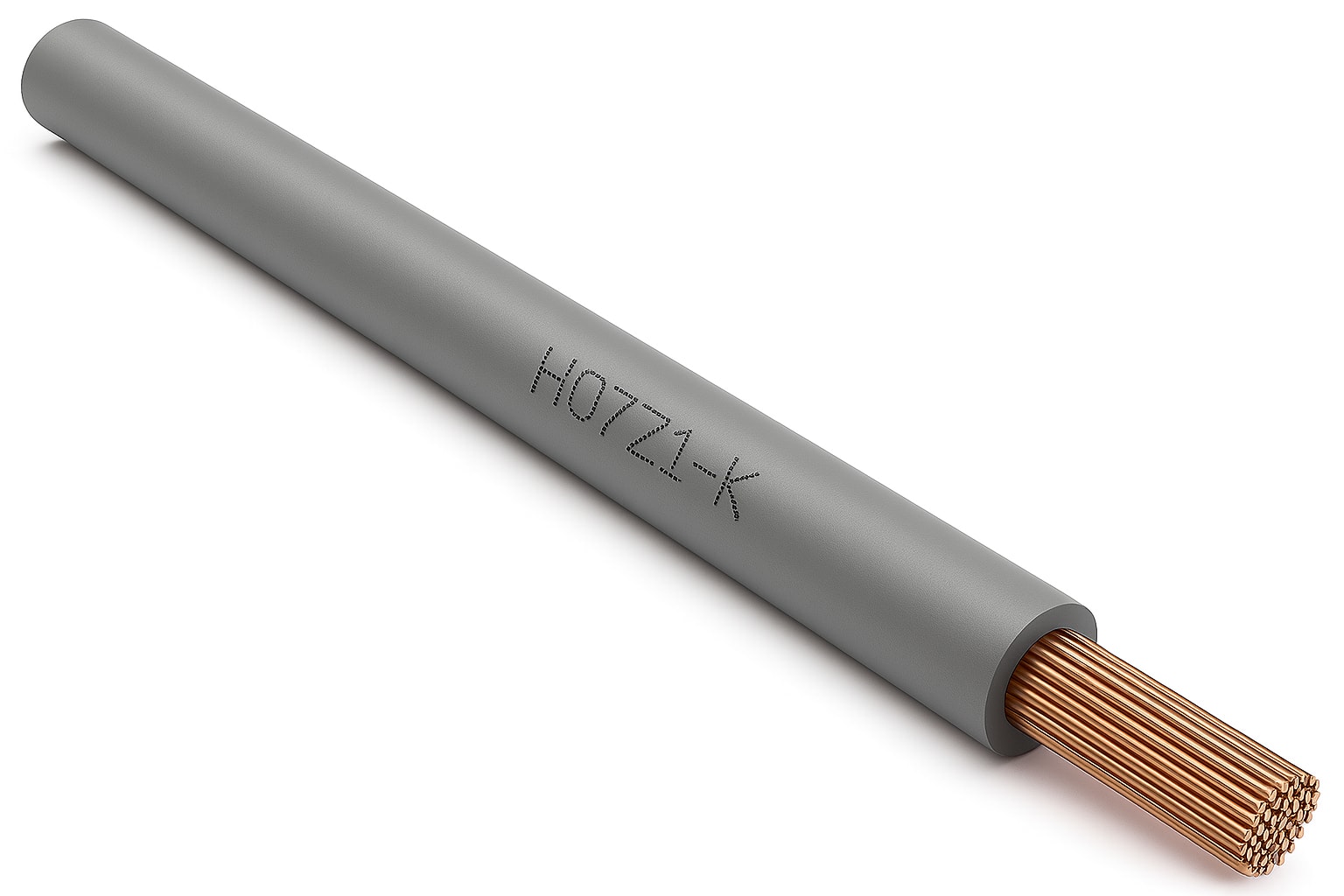 CAVI FORN. GENERICO - Cavo grigio H05Z1-K 1x1mm² e H07Z1-K 1x1mm² in matassa da 200mt.