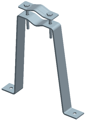 CB VICKY - ZANCA A 'U' 20 CM PREZINCATA A051102PR