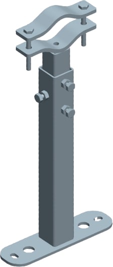 CB VICKY - ZANCA TELESC. C/PIASTRA 250X70X6MM A057600