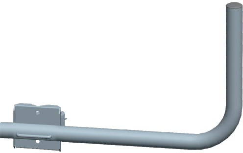 CB VICKY - SBALZO 50CM ZINC.FUOCO CON MORSETTO A091340