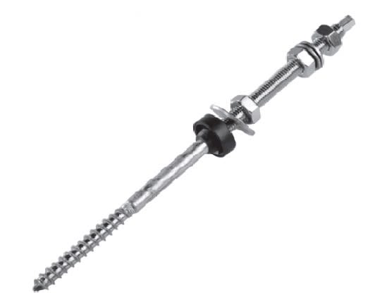 CB VICKY - VITONE INOX AUTOF. M10X200MM LEGNO