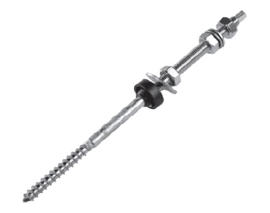CB VICKY - VITONE INOX AUTOF. M12X250MM LEGNO