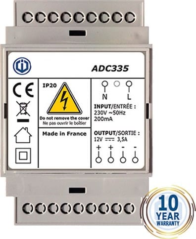 CDVI - ALIMENTATORE 12V - 3.5 A - 3 MODULI DIN-RAIL