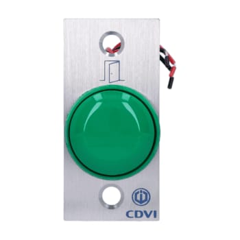 CDVI - PULSANTE A FUNGO VERDE NO/NF CABL+PLACCA