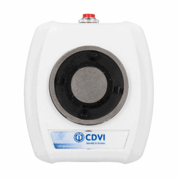 CDVI - Ferma porte elettromagnetico a parete 20/50 kg 24/48 V DC NFS 61-937 con staffa regolabile e/o fissa, riferimento F0520000004