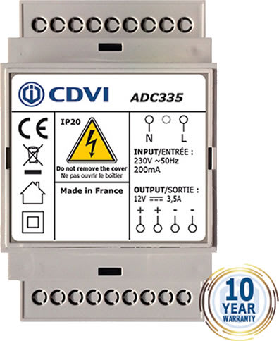 CDVI - ADC335ALIM.SWI.12V.3.5A.DINRAIL